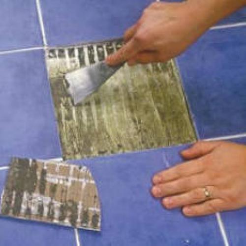 Чем приклеить отвалившуюся плитку на полу. Отошла плитка на полу –, что делать