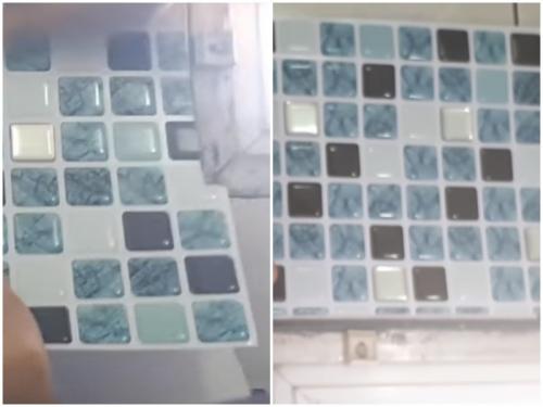 Самоклеющаяся плитка для ванной. Плитка-самоклейка — бюджетная замена кафеля