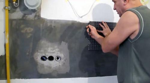 Как клеить мозаику на фартук. Подготовка