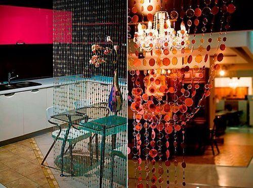 Шторы-висюльки в дверной проем. Как сделать висюльки на дверь: идеи и способы