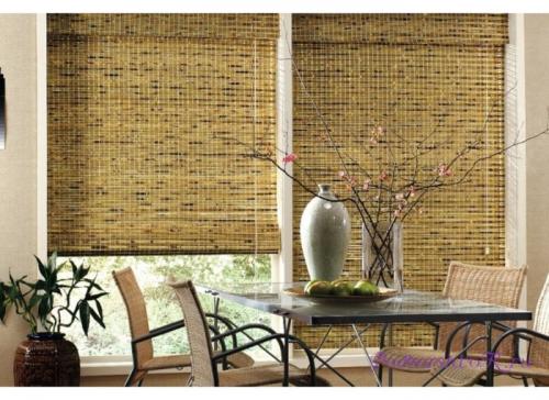 Бамбуковые рулонные шторы на окна. Преимущества и виды 01