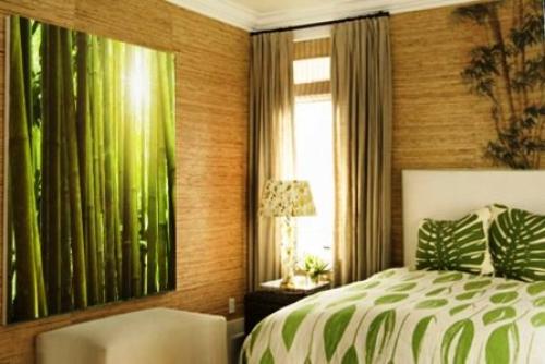 Дизайн интерьера спальни с бамбуковыми обоями. Бамбуковые обои в спальне, решения и фото интерьеров