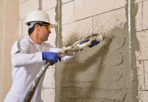 Машинное нанесение декоративной штукатурки. Машинная штукатурка стен –, что это, отличие от ручного способа и технология нанесения смеси