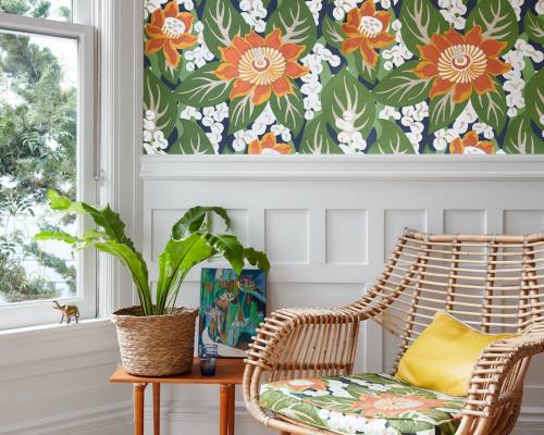 Зеленые бамбуковые обои в интерьере встречаются не так часто. Оттенки обоев из бамбука 11