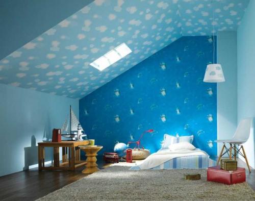 Как красиво поклеить потолок обоями. Обои на потолок — выбор самых лучших вариантов дизайна и методика поклейки своими руками (112 фото)