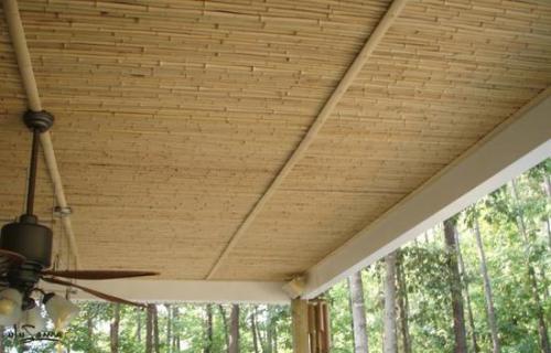 Потолок из бамбука. Декоративные панели из бамбука на потолок