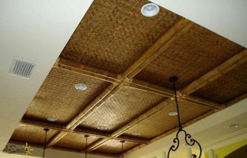 Потолок из бамбука. Декоративные панели из бамбука на потолок