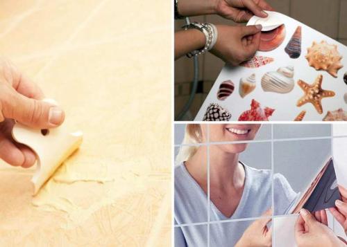 Что можно наклеить на старый кафель. Эффективные способы обновления плитки в ванной