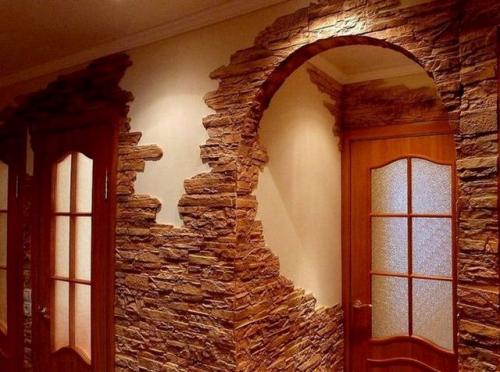 Можно ли клеить гипсовую плитку на обои. Декоративный камень и обои