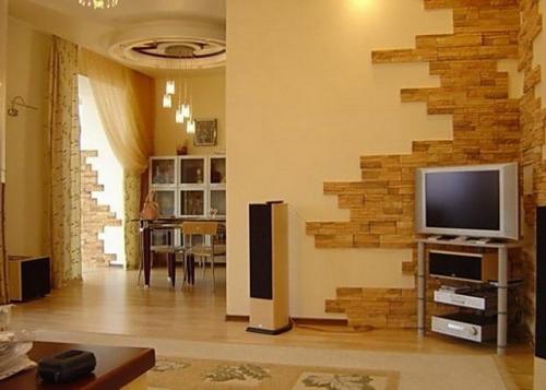 Можно ли клеить гипсовую плитку на обои. Декоративный камень и обои