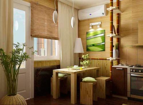 Бамбуковые обои кухня. Бамбуковые обои в интерьере кухни: плюсы и минусы