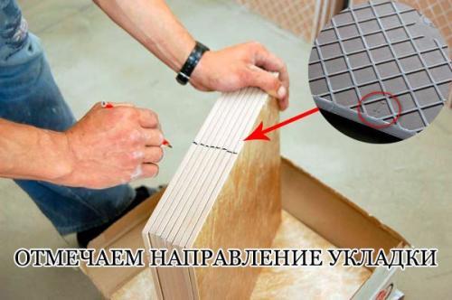 Укладка плитки на пол пошагово. Разметка