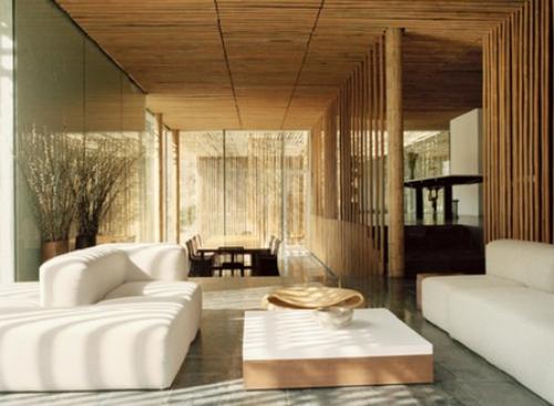 Бамбуковые стены. декоративные стволы бамбука