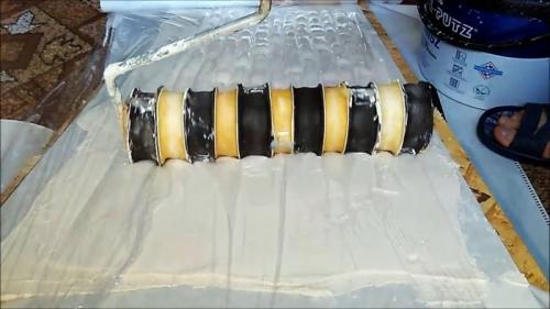 Как сделать фактурный валик для имитации бамбука по шпаклевке