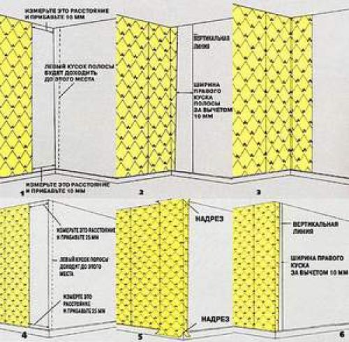 Как клеить обои на выступах и балках. Оклеиваем обоями наружные углы 02