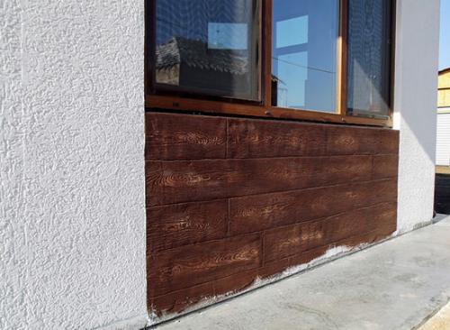 Имитация дерева на фасаде. Виды имитации дерева с помощью штукатурки